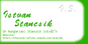 istvan stancsik business card